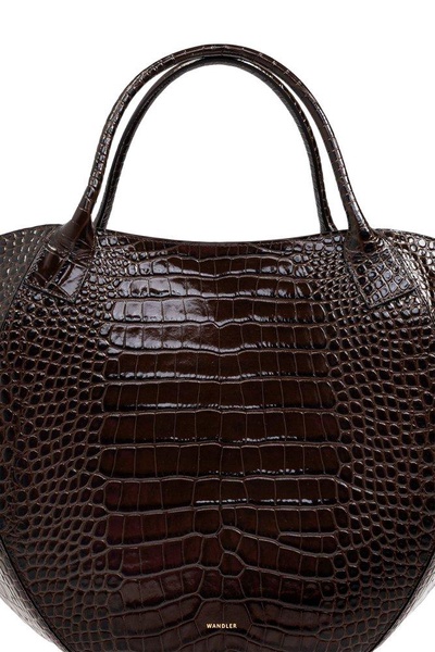 Wandler Mia Embossed Logo Printed Tote Bag