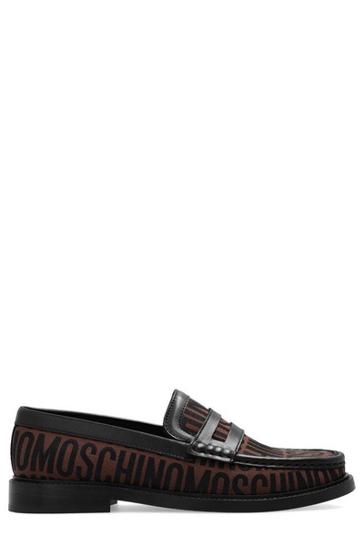 Moschino Allover Logo Printed Loafers