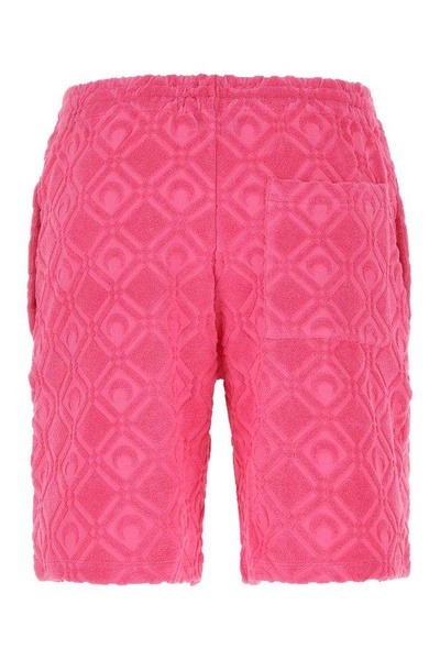 Marine Serre Man Fuchsia Terry Fabric Bermuda Shorts