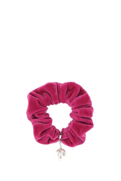 Miu Miu Pearl Charm Embellished Scrunchie