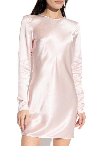 T By Alexander Wang Open-Back Long-Sleeved Dress