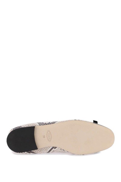 Snake Graphic Printed Slip-On Ballet Flats