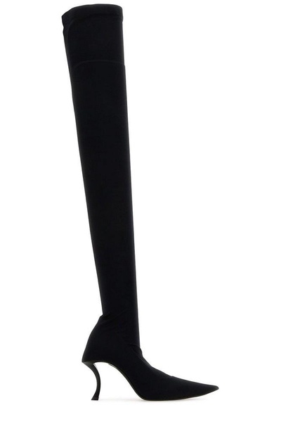 Balenciaga Hourglass 100mm Over-The-Knee Boots