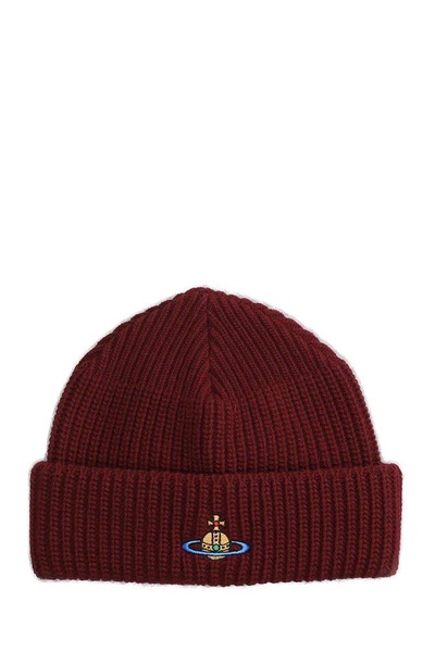 Vivienne Westwood Orb Embroidered Knitted Beanie