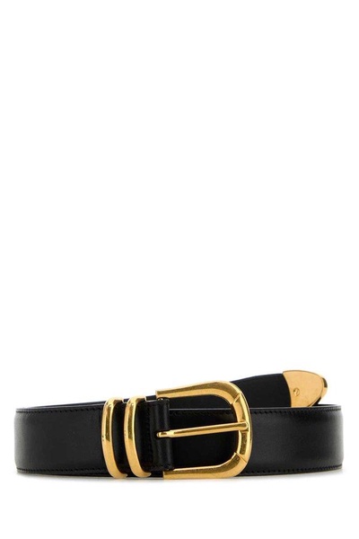 Black Leather Vintage Belt