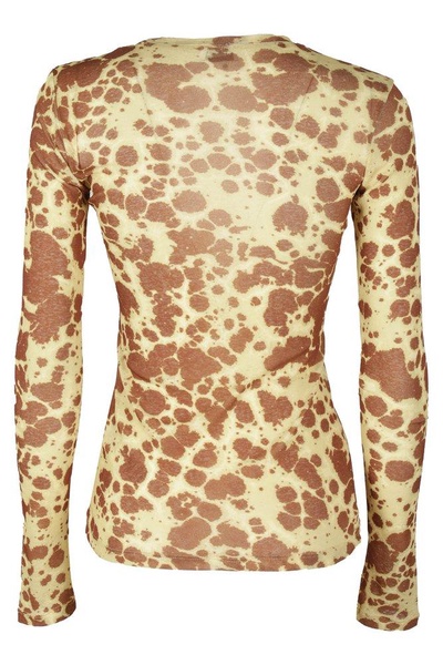 Nanushka Graphic Print Crewneck Long-Sleeve Top