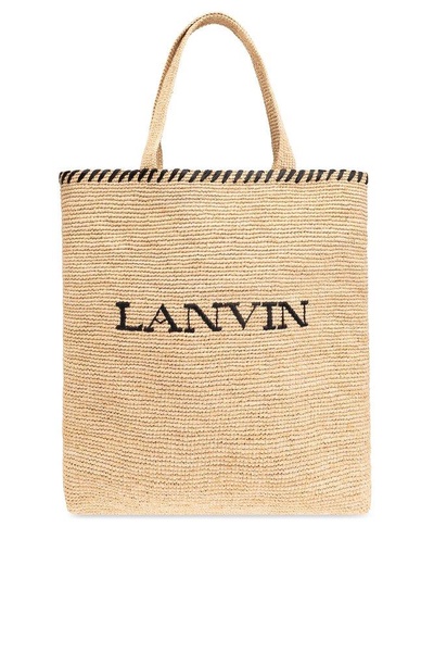 Lanvin Logo Embroidered Top Handle Bag