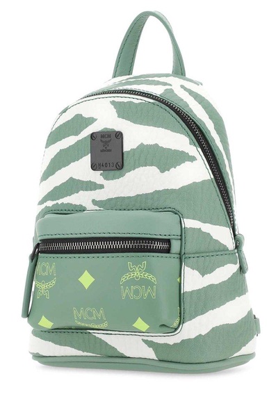 MCM Animal Printed Logo Patch Detailed Backpack