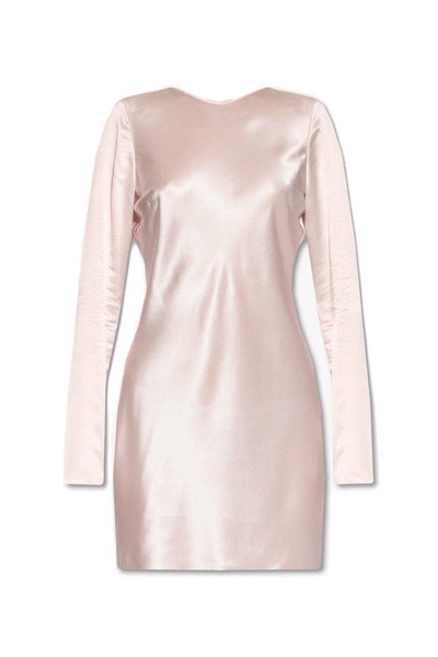 T By Alexander Wang Open-Back Long-Sleeved Dress