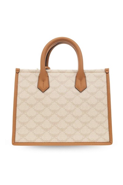 MCM Himmel Monogrammed Small Tote Bag