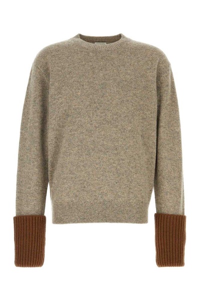 Dries Van Noten Man Melange Dove Grey Wool Oversize Mumu Sweater