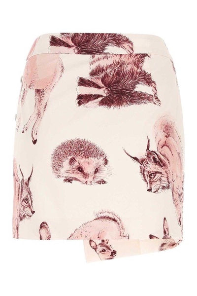 Stella McCartney Allover Graphic Printed Mini Skirt