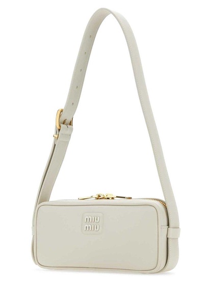 Miu Miu Logo Lettering Zip-Up Handbag