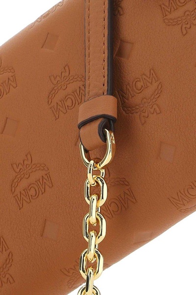 MCM Aren Monogram Embossed Crossbody Wallet