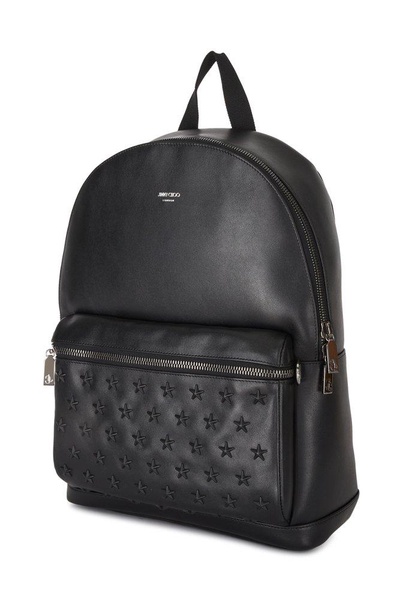 Jimmy Choo Logo Printed Zip-Up Backpack