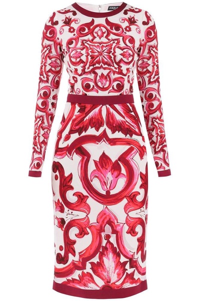 Dolce & Gabbana Majolica-Printed Midi Dress