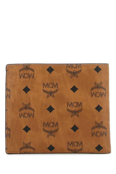 MCM All-Over Logo Printed Bi-Fold Wallet