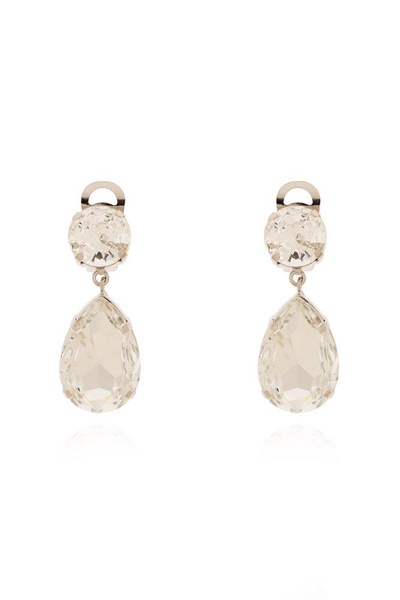 Moschino Embellished Drop Clip-On Earrings