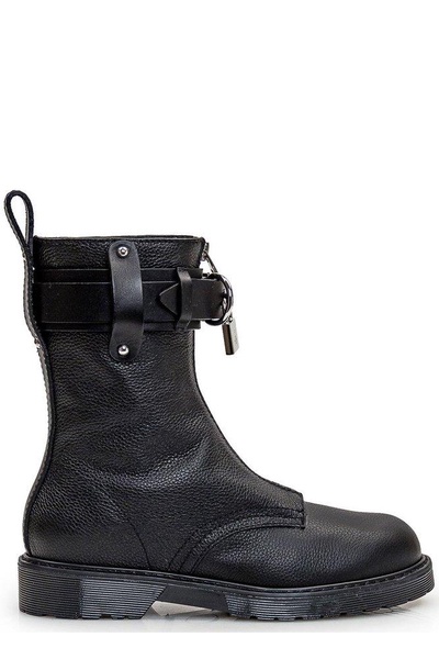 JW Anderson Padlock Embellished Biker Boots