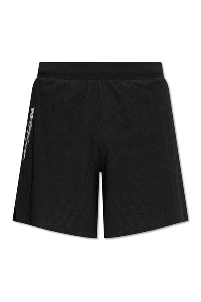 Y-3 Logo Printed Perforated Shorts