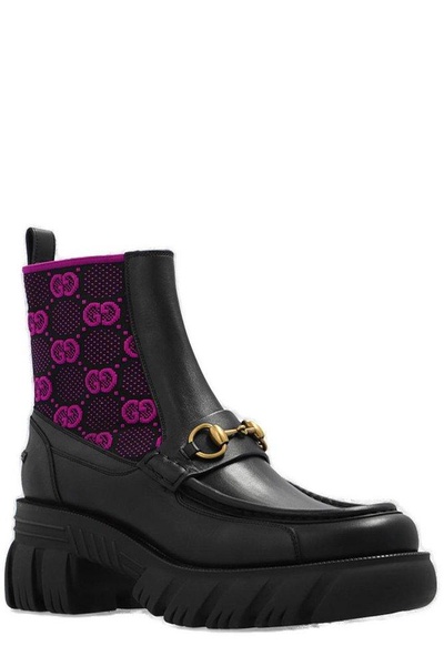 Gucci GG Supreme Horsebit Chunky Boots