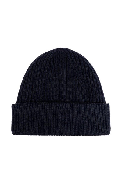 Loewe Logo Embroidered Ribbed-Knit Beanie