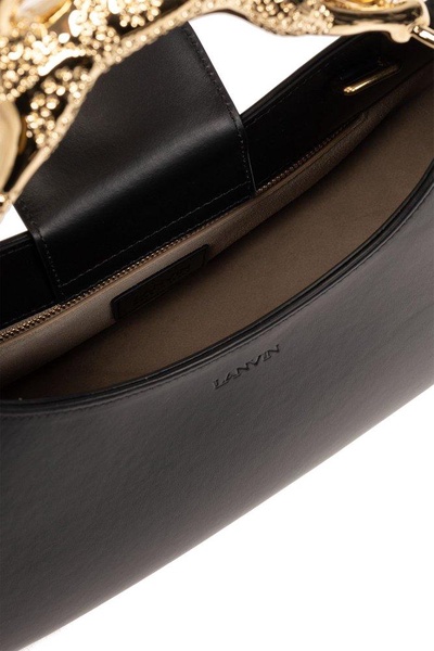 Lanvin Cat Logo Debossed Top Handle Bag