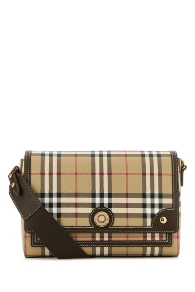 Burberry Checked Foldover-Top Shoulder Bag