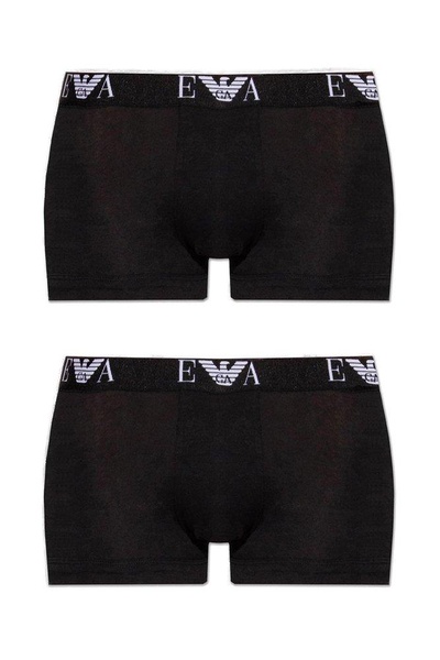 Emporio Armani Logo-Embroidered Two-Pack Boxers