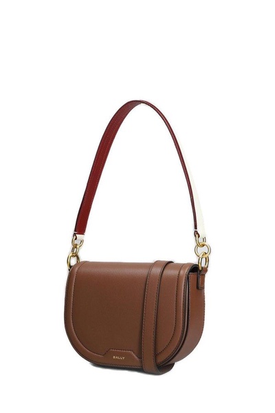 Bally Logo-Stamp Foldover Top Shoulder Bag