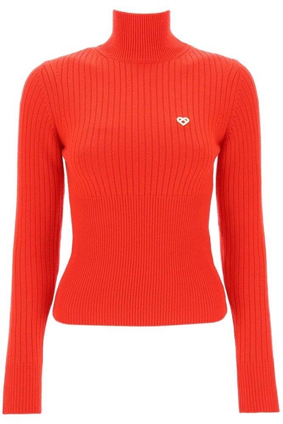 Casablanca Ribbed High Neck Jumper