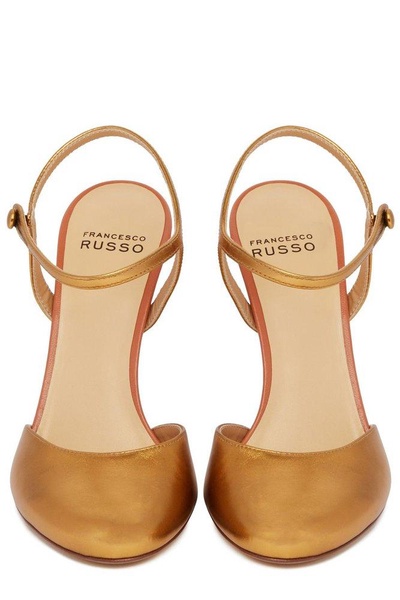 Francesco Russo Round Toe Mary Jane Pumps