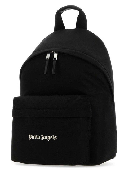 Palm Angels Logo-Embroidered Zipped Backpack