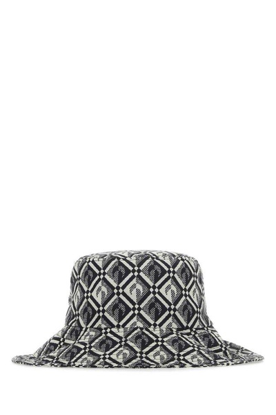 Marine Serre Flat Brim Logo Jacquard Bucket Hat