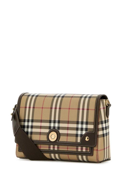 Burberry Checked Foldover-Top Shoulder Bag