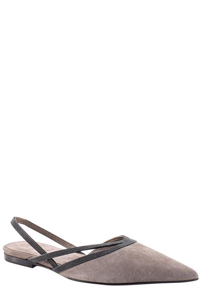 Brunello Cucinelli Embellished Pointed-Toe Shoes