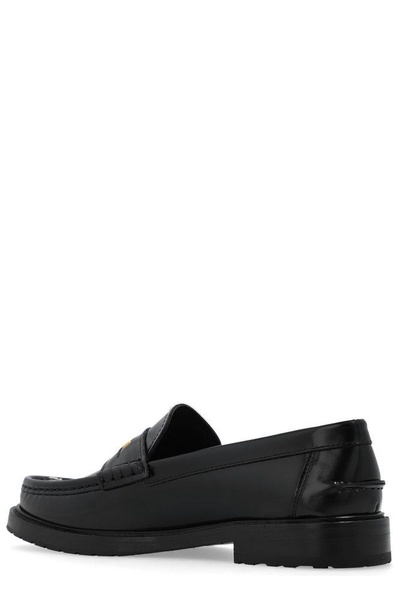 Moschino Logo Plaque Slip-On Loafers