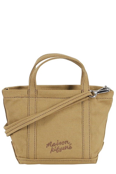 Maison Kitsuné Fox Head Embroidered Mini Tote Bag