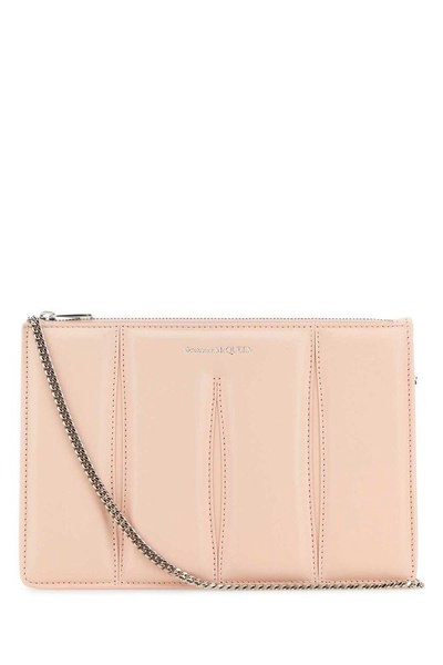 Alexander Mcqueen Woman Pastel Pink Leather Shoulder Bag