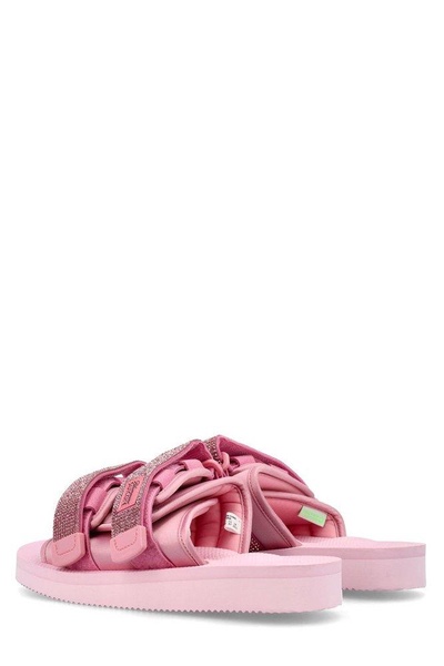 Blumarine X Suicoke Embellished Touch Strap Slides