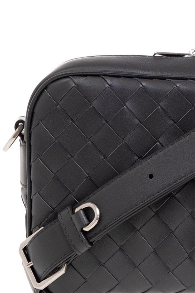 Bottega Veneta Intreccio Zip Around Messenger Bag