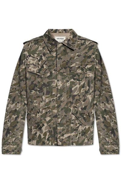 Zadig & Voltaire Krisa Camo Straight Hem Jacket