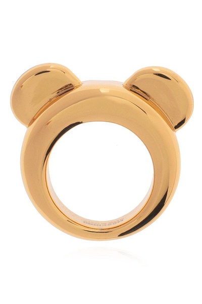 Moschino Polished Finish Chunky Bear Ring