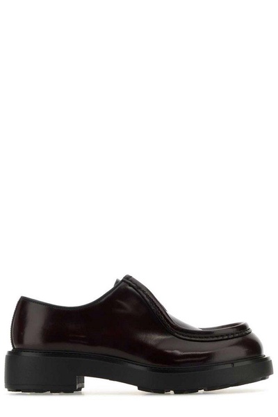 Prada Round-Toe Lace-Up Shoes