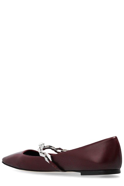 Jimmy Choo Tilda Square-Toe Ballet Flats