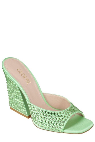 Gedebe Embellished Open Toe Mules