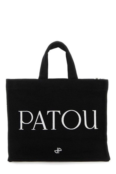 Patou Logo Printed Small Top Handle Bag