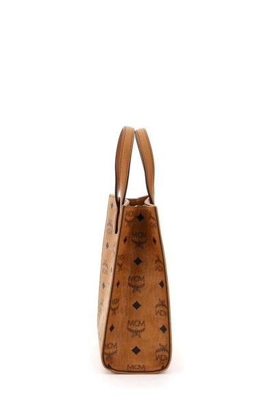 MCM Logo Print Mini Tote Bag