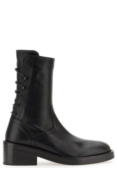 Ann Demeulemeester Back Lace-Up Ankle Boots