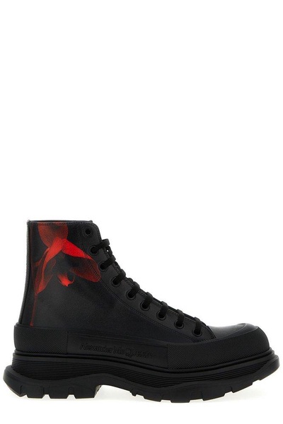 Alexander McQueen Tread Slick Lace-Up Ankle Boots